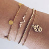 30 Styles Mix Turtle Heart Pearl Wave LOVE Crystal Marble Charm Bracelets for Women Boho Tassel Bracelet Jewelry Wholesale